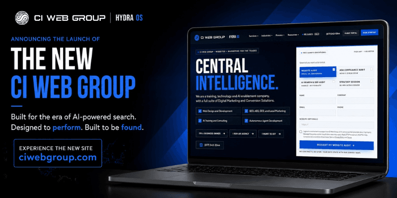 CI Web Group relança ciwebgroup.com para a era da busca por IA