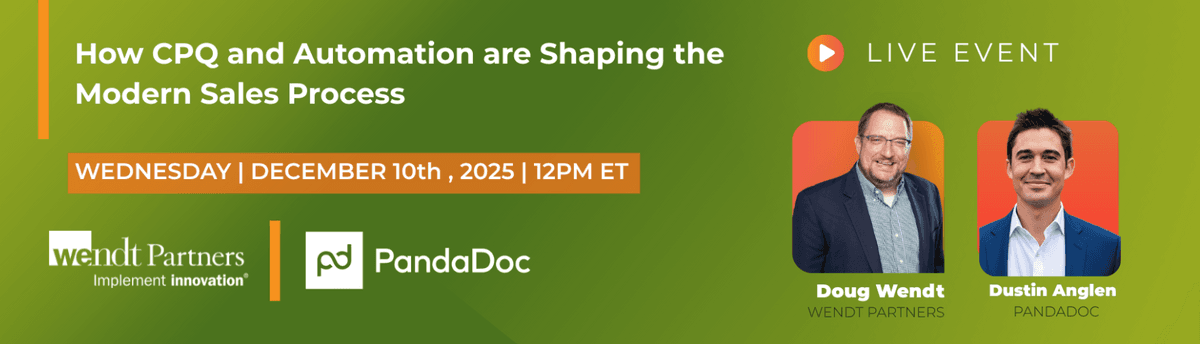 Wendt Partners e PandaDoc Realizam Evento Online ao Vivo sobre Integração de CRM e CPQ para Crescimento de Vendas B2B