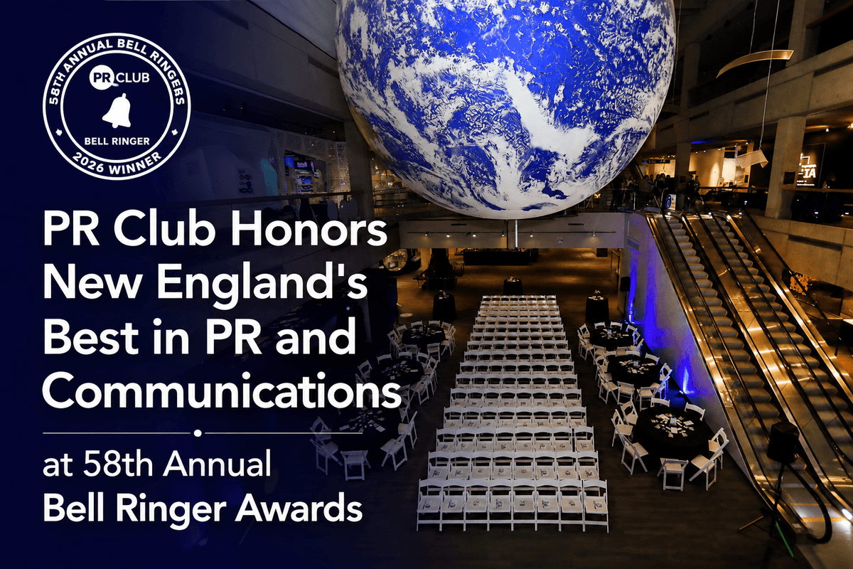 PR Club homenageia os melhores em RP e Comunicação da Nova Inglaterra no 58º Annual Bell Ringer Awards