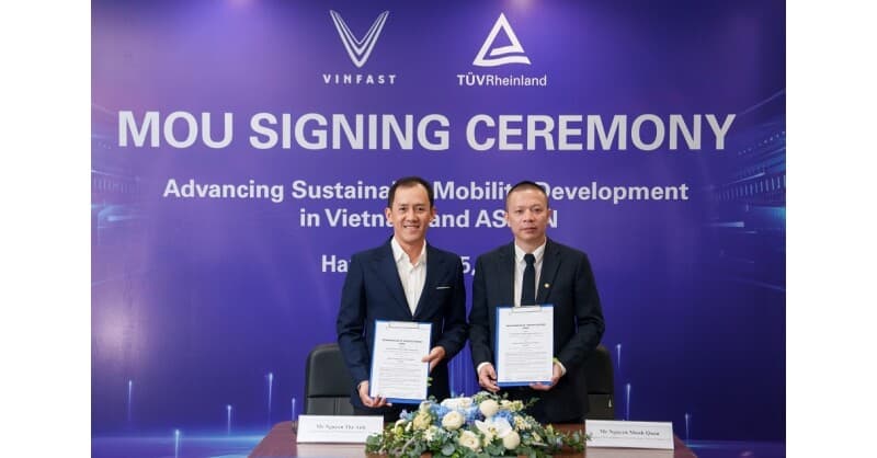 VinFast faz parceria com TÜV Rheinland para impulsionar capacidades de testes automotivos no Vietnã