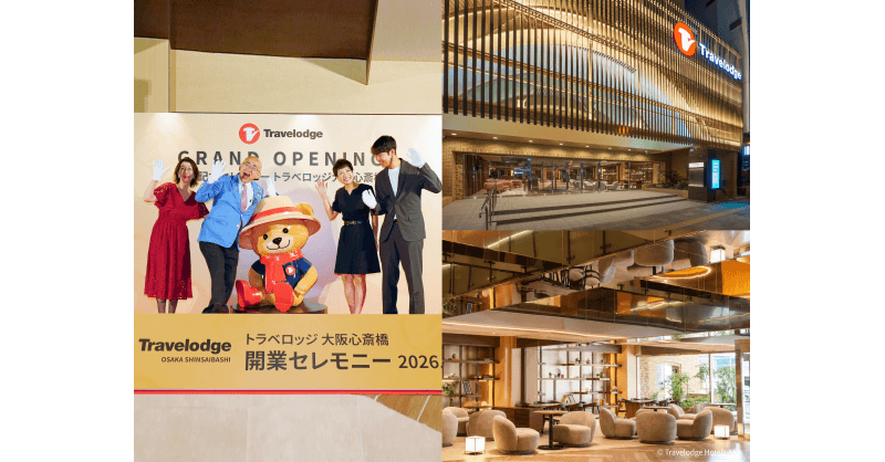 Travelodge Osaka Shinsaibashi Abre, Apresentando o Mascote Trevor e Planos de Crescimento no Japão