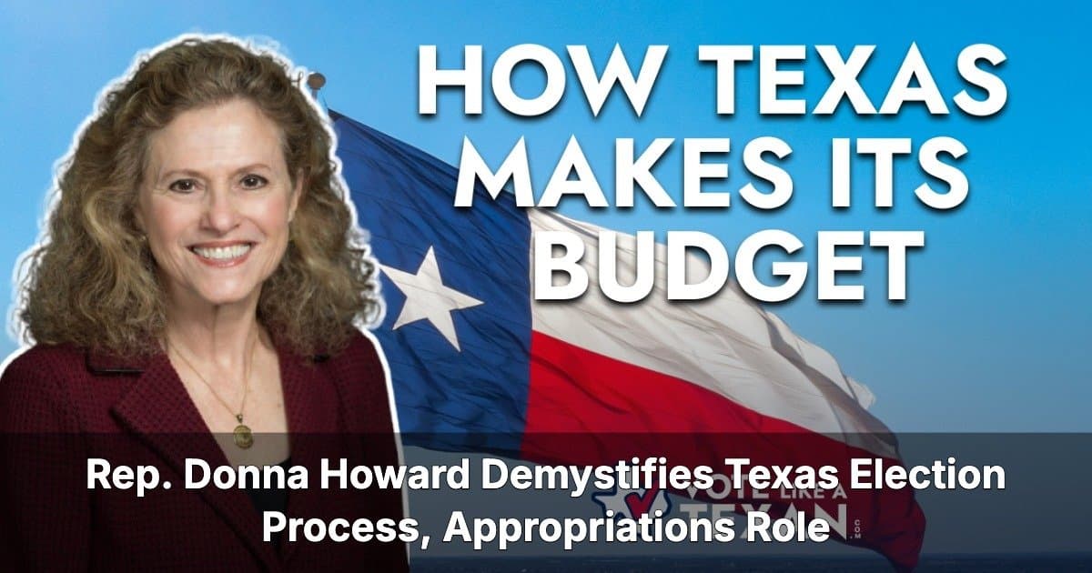 Deputada do Texas Donna Howard Discute Primárias, Orçamento e Experiência Legislativa