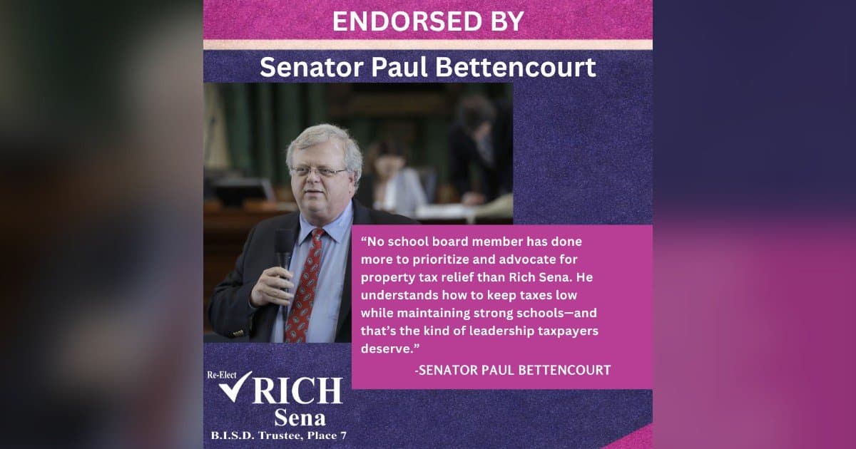 Rich Sena, Membro do Conselho do Boerne ISD, Busca Reeleição Citando Legado Familiar e Compromisso com 11.200 Alunos