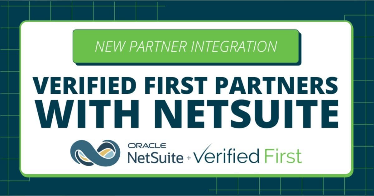 Verified First Lança Integração de Verificação de Antecedentes Conformes para Oracle NetSuite