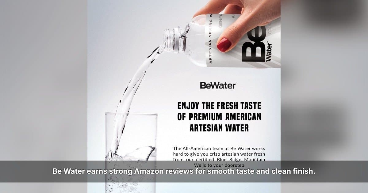 Be Water Recebe Fortes Avaliações na Amazon pelo Sabor de Água Artesiana Americana