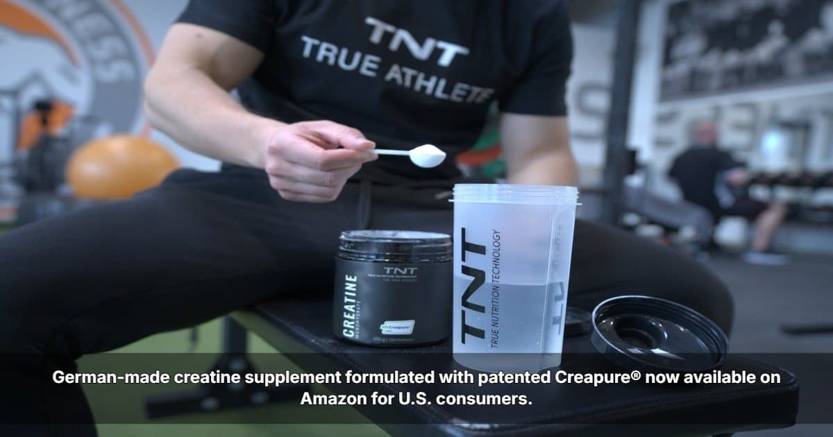 TNT Lança Creatina Creapure na Amazon, Destacando Qualidade e Pureza Alemãs