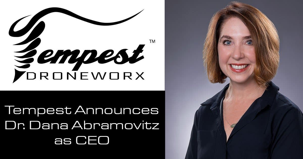 Tempest Droneworx nomeia Dra. Dana Abramovitz como CEO enquanto empresa transita para comercialização