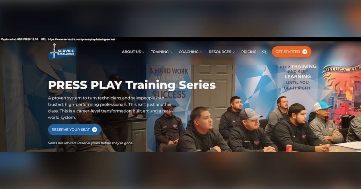 Excelência em Serviço Marca 14 Anos de Treinamento ao Vivo PRESS PLAY para Profissionais de Serviços Residenciais