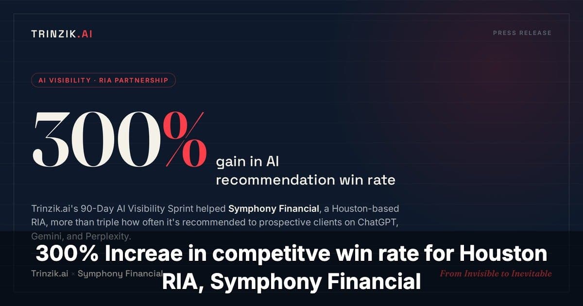 Parceria entre Trinzik.ai e Symphony Financial gera aumento de 300% nas recomendações de IA