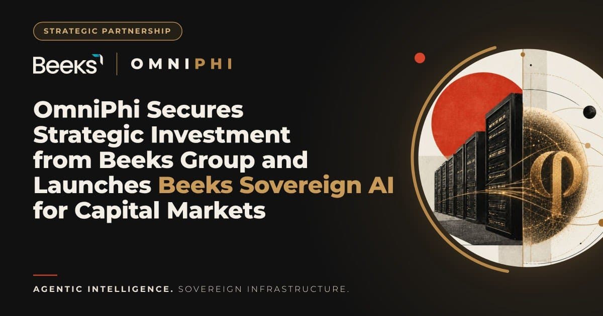 OmniPhi e Beeks lançam plataforma de IA soberana para mercados de capitais