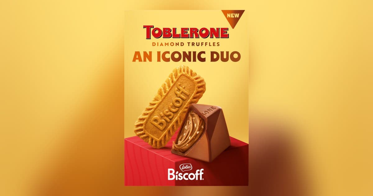 Toblerone e Biscoff unem forças para novos Diamantes Trufados, marcando o primeiro lançamento global na Costco