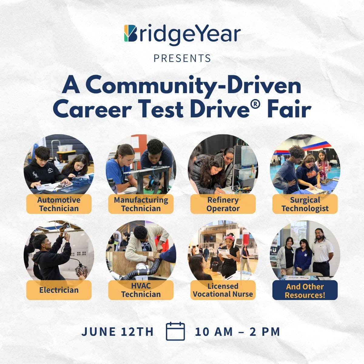 BridgeYear Realiza Feira Gratuita de Teste de Carreira® na Comunidade em Houston no Dia 12 de Junho