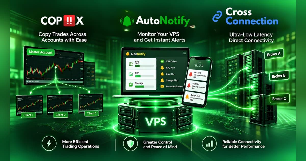 TradingFXVPS Expande para Infraestrutura de Trading Completa com Copiix, Monitoramento e Cross-Connects