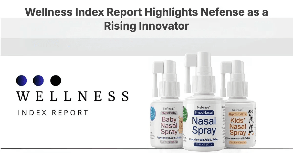 Nefense é nomeada líder em inovação em saúde nasal pelo Wellness Index Report