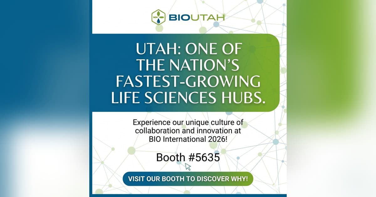 Indústria de Ciências da Vida de Utah se Apresentará na Convenção Internacional BIO com Pavilhão Co-Patrocinado pela BioUtah e Parceiros