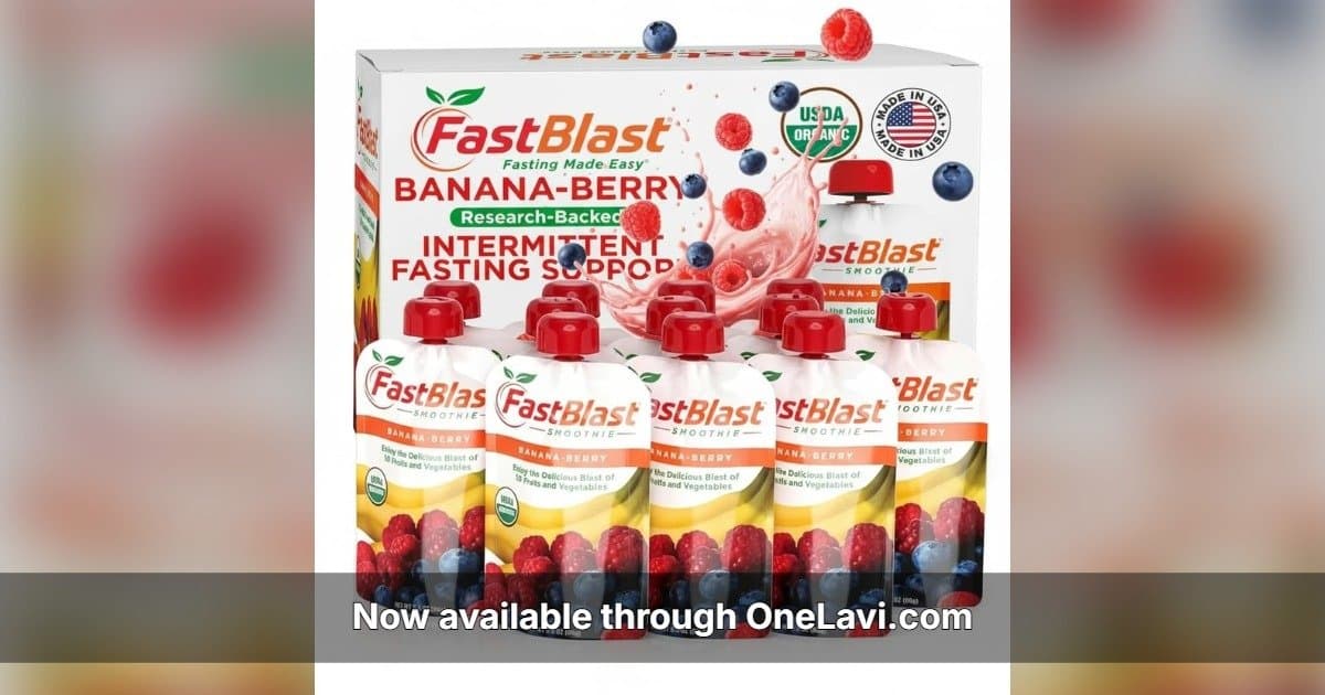 FastBlast Lança Bolsas de Smoothie de Banana e Berry Orgânicos USDA Agora no OneLavi