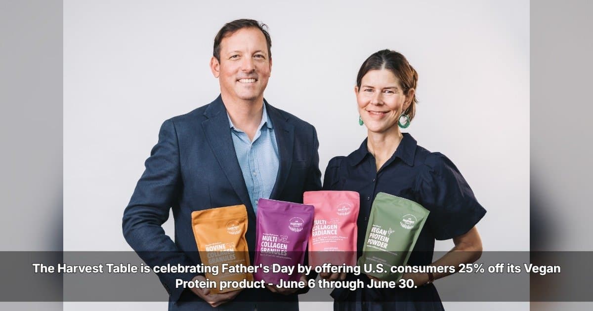 A Harvest Table oferece 25% de desconto em Proteína Vegana na Amazon para o Dia dos Pais
