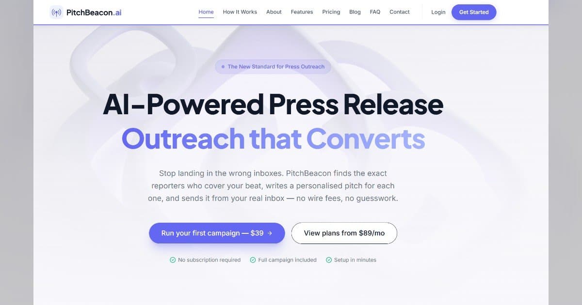 PitchBeacon AI é Lançado para Otimizar a Comunicação com a Mídia para Startups e Agências