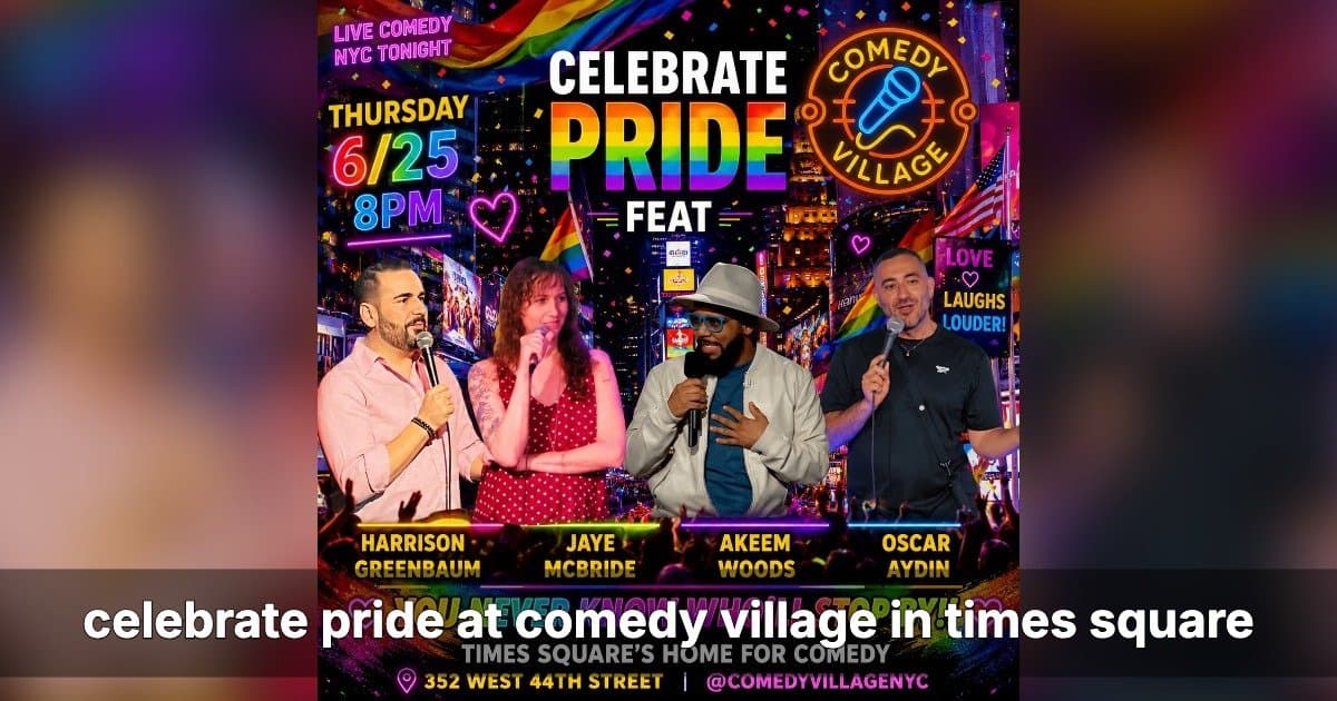 Comedy Village NYC Anuncia Shows de Comédia do Mês do Orgulho na Times Square