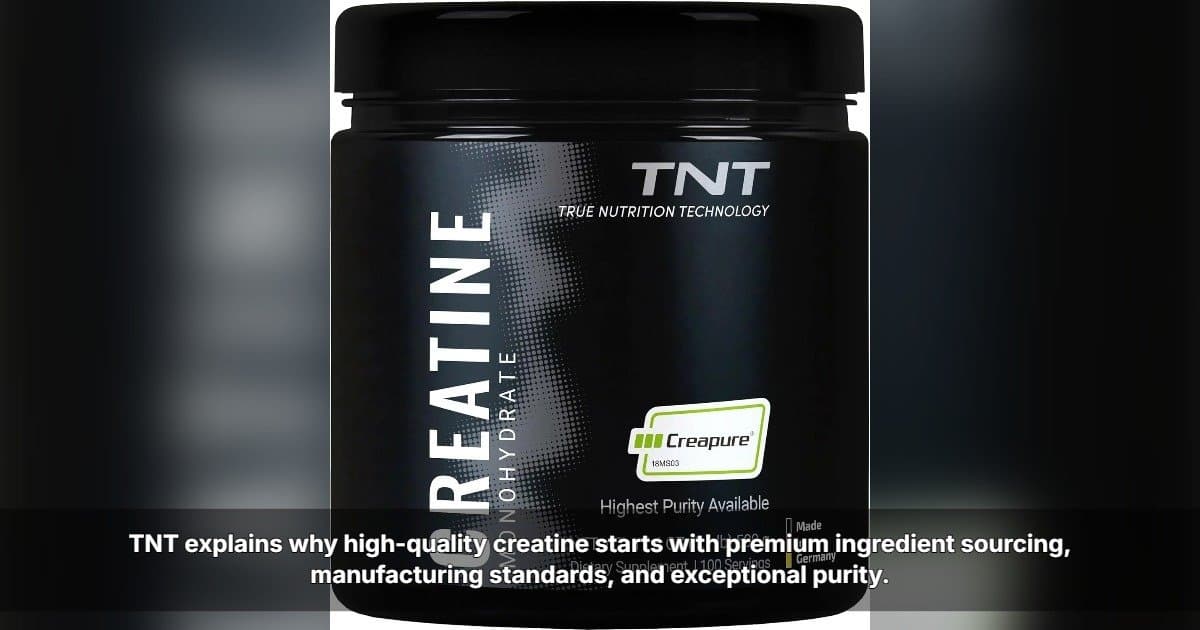TNT Destaca Fatores-Chave na Produção de Creatina de Alta Qualidade