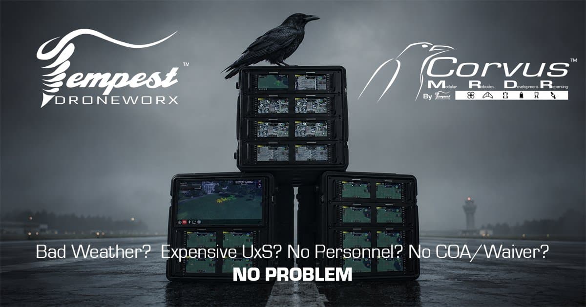 Tempest Droneworx Lança Plataforma Corvus MRDR™ para Acelerar o Desenvolvimento de Sistemas Autônomos