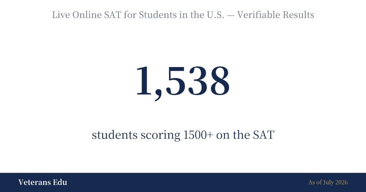 Veterans Edu Expande Aulas Online Ao Vivo de SAT para Estudantes Coreanos nos Fusos Horários dos EUA
