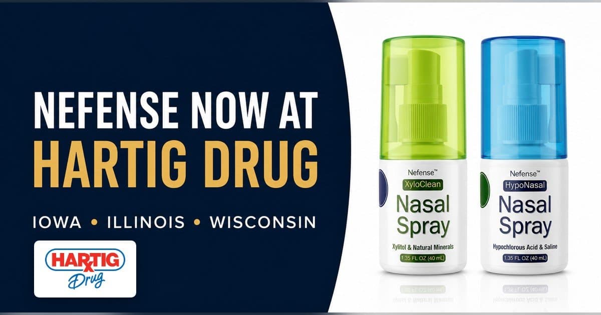 Hartig Drug Adiciona Produtos de Cuidado Nasal Nefense, Oferecendo Opções sem Medicamentos na Região Tri-Estadual