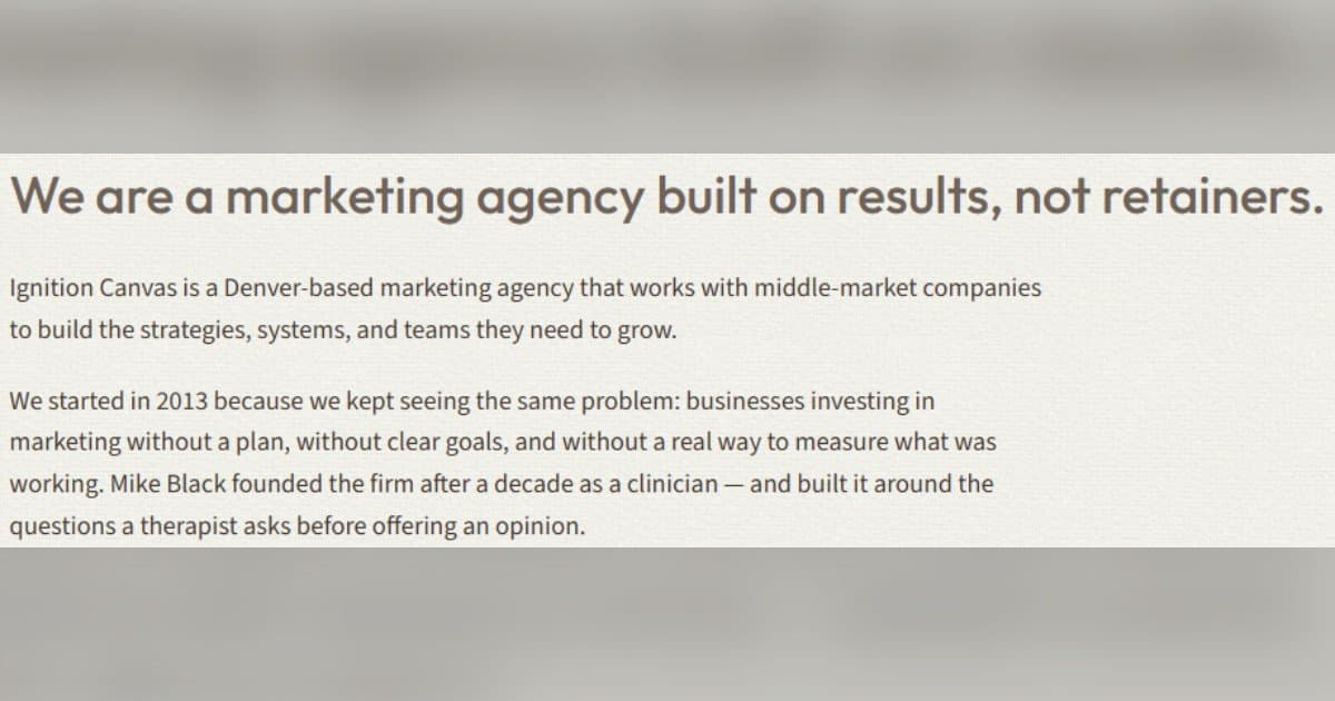 Empresa de Marketing de Denver Paige Black passa por rebranding e adota o nome Ignition Canvas para enfatizar abordagem analítica imparcial